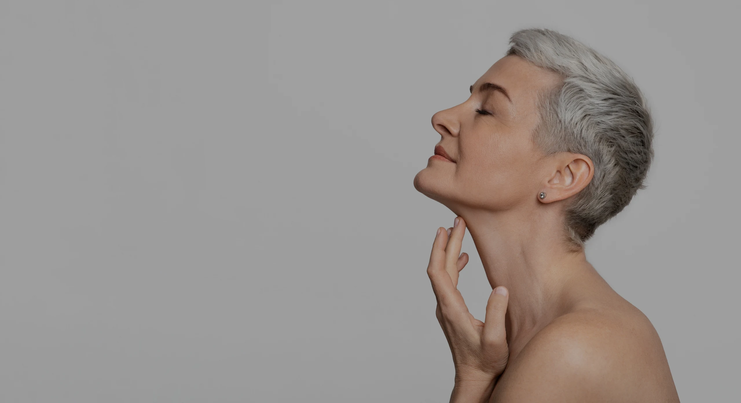 Middle age woman with smooth skin