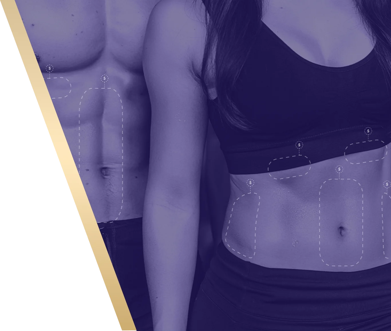 fit couple with toned abs